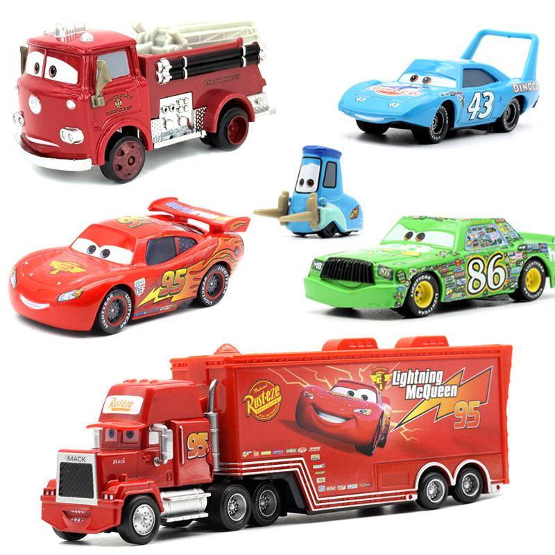Barn Ny Bil Pixar Bil Blixten McQueen Mack Truck The King Bärgaren 155 Pressgjuten Metalllegering Modellbil Födelsedagspresent
