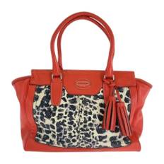 Coach Pre-owned, Pre-owned, Dame, Rød, ONE SIZE, Uld, Pre-owned canvas håndtasker