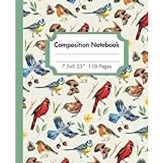 Composition notebook: Birds, BIrds, Birds | Nature pattern | 110 pages | Wide-ruled | Composition style journal