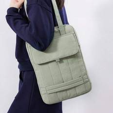 Versatile Laptop Bag One-Shoulder Handheld Bag 13.3 14 15 Inch For Macbook Air 13 Pro Business Commute Canvas Simple Tote Bag - Multicolor - Black - One Size,Gray-one Size,Green-one Size,Pink-one Size