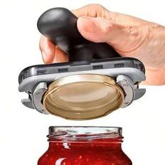 1/2 stycken justerbar multifunktionsflasköppnare, lättgrepp burköppnare och flasköppnare - manuell burklocksklämma, slitstark metall, ergonomiskt grep - Multifärgad (En storlek (1 st),En storlek (2 st))