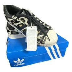 Adidas Superstar faux fur trainers