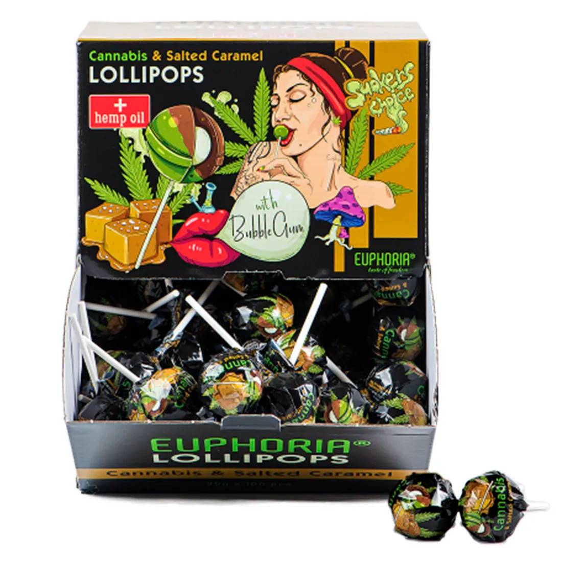 Euphoria - Cannabis Lollipops Salted Caramel.