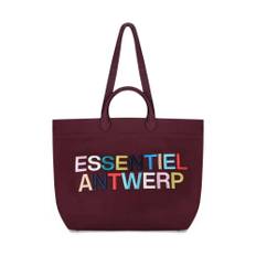 Essentiel Antwerp, Taske, Dame, Rød, ONE SIZE, Bomuld, Burgundy Maxi Canvas Taske