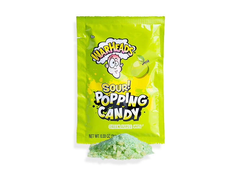 Warheads Sour Popping Candy Green Apple
