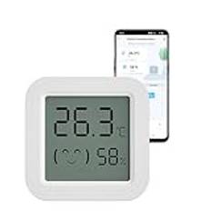 Mini digital termometer hygrometer, bluetooth inomhus hygrometer termometer med appavisering alarm, fuktsensor, temperaturmonitor för baby rum inkubator och mer