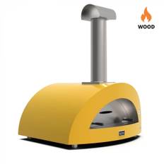 Moderno 5 Pizze Gul - Vedeldad pizzaugn - Alfa Forni - Stor - 5 pizzor samtidigt