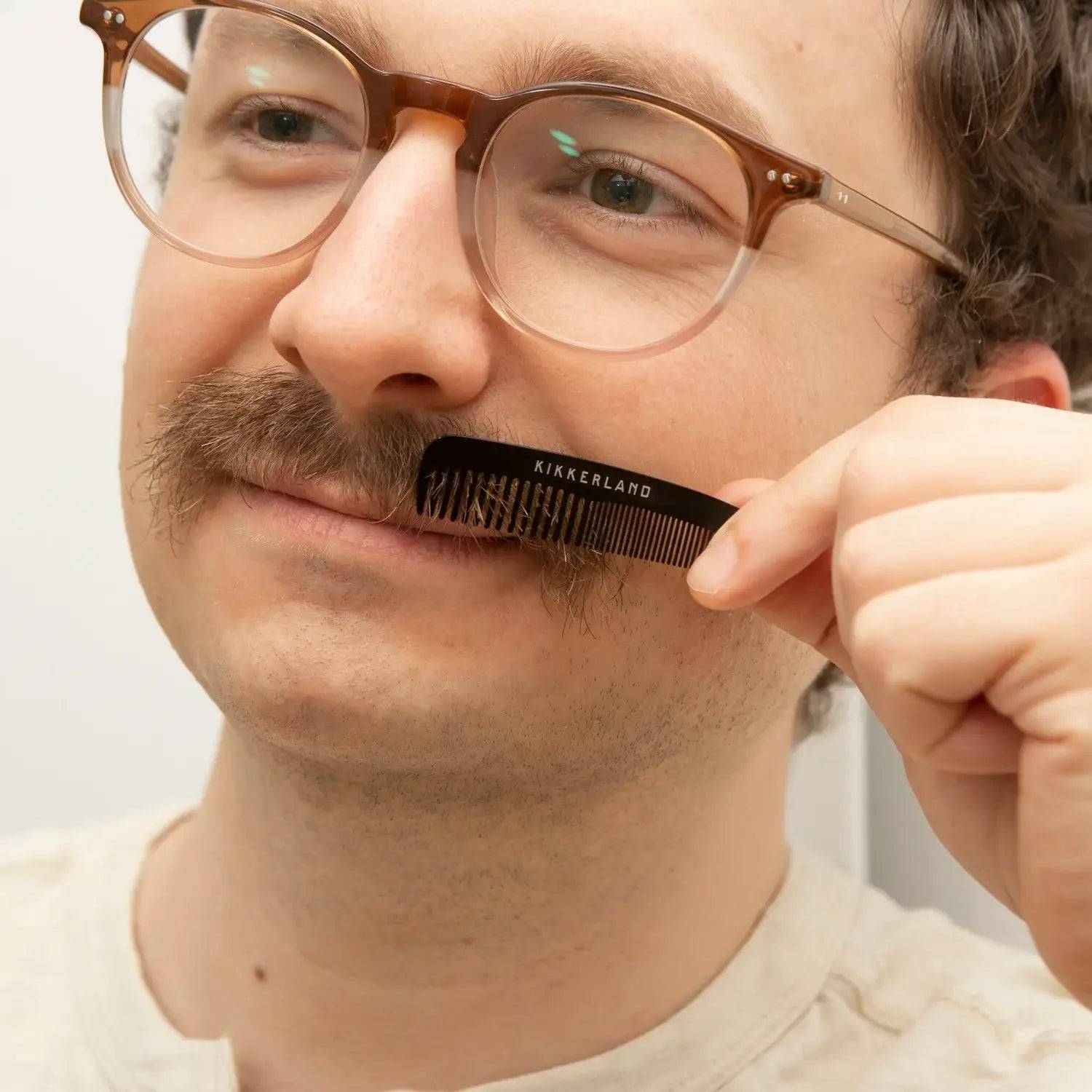 Mini mustache comb