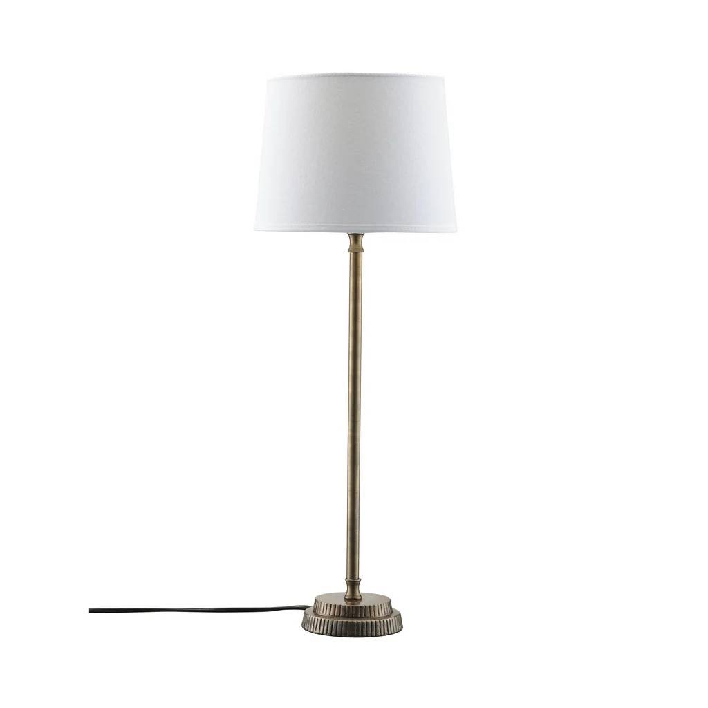 PR Home Kent Bordslampa med Vit skärm & Mässingfärgad fot 71011x420FR01