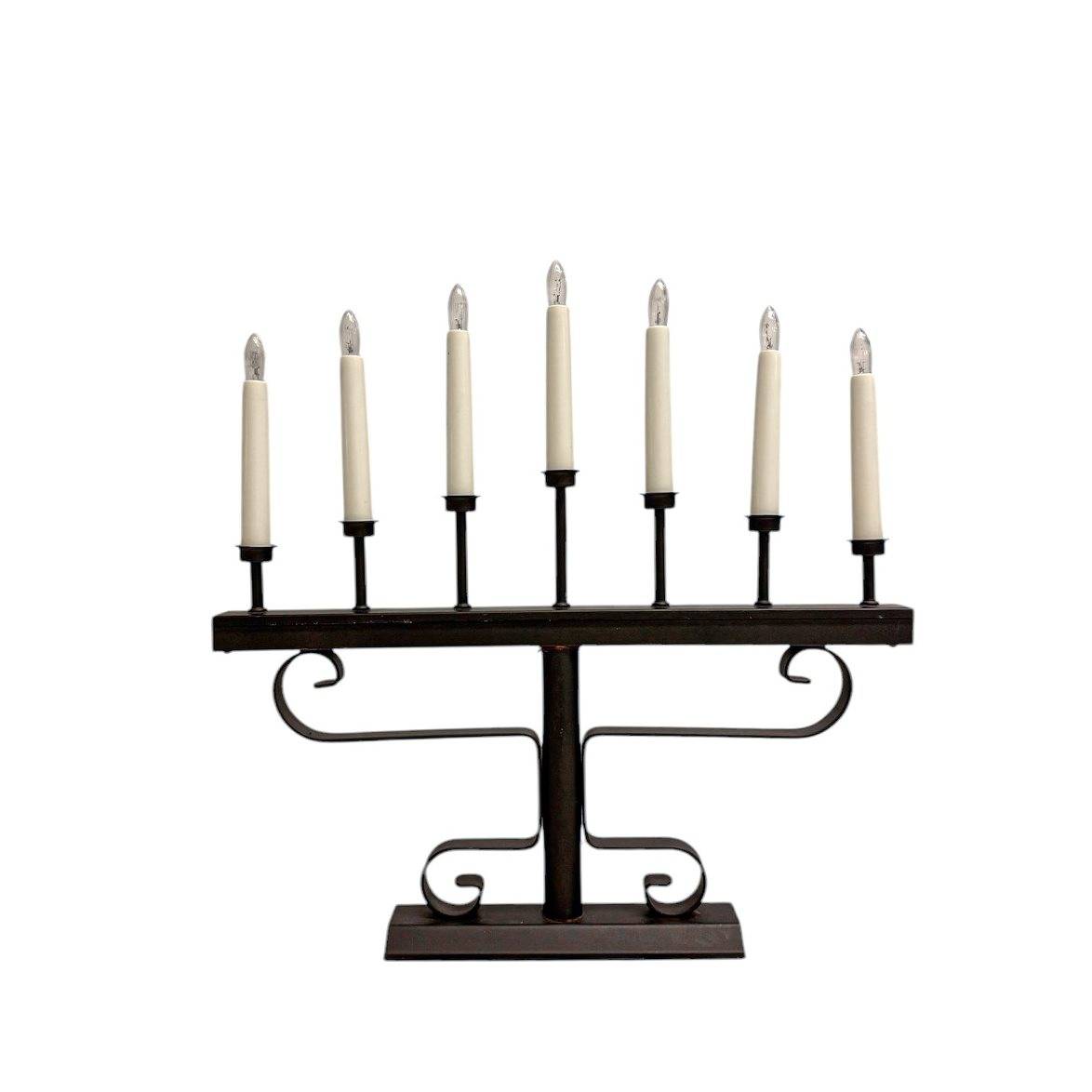 Vintage by Bright 1-2-3 Elljusstake Svart Metall 7arm, 44 cm