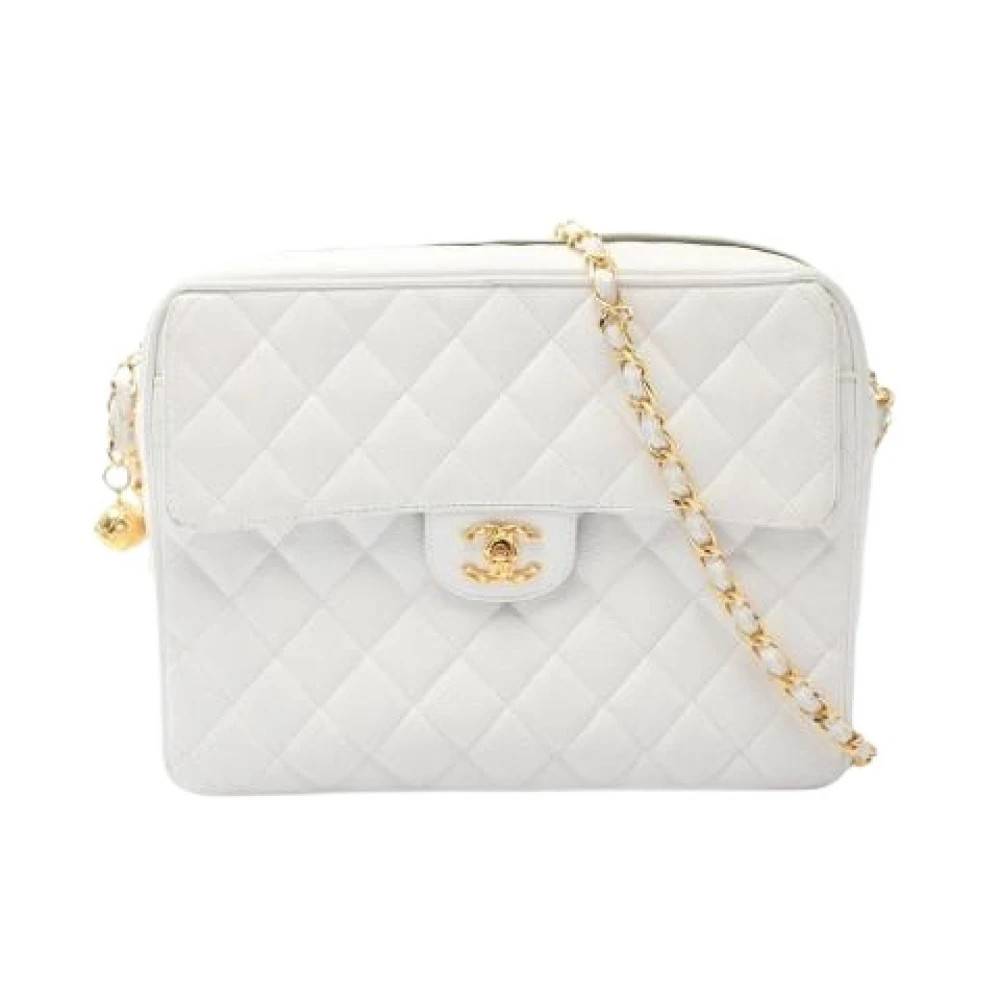 Chanel Vintage Pre-owned Vintage Skuldertaske - Vintage - Dame - Hvid - ONE SIZE - Uld
