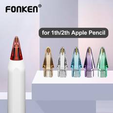 Fonken Ersättningsspets Pekskärmspenna Exakt No Delay Reservspets Kompatibel för Apple Pencil Gen 1/2 iPad Stylus Tablets Pen rosa