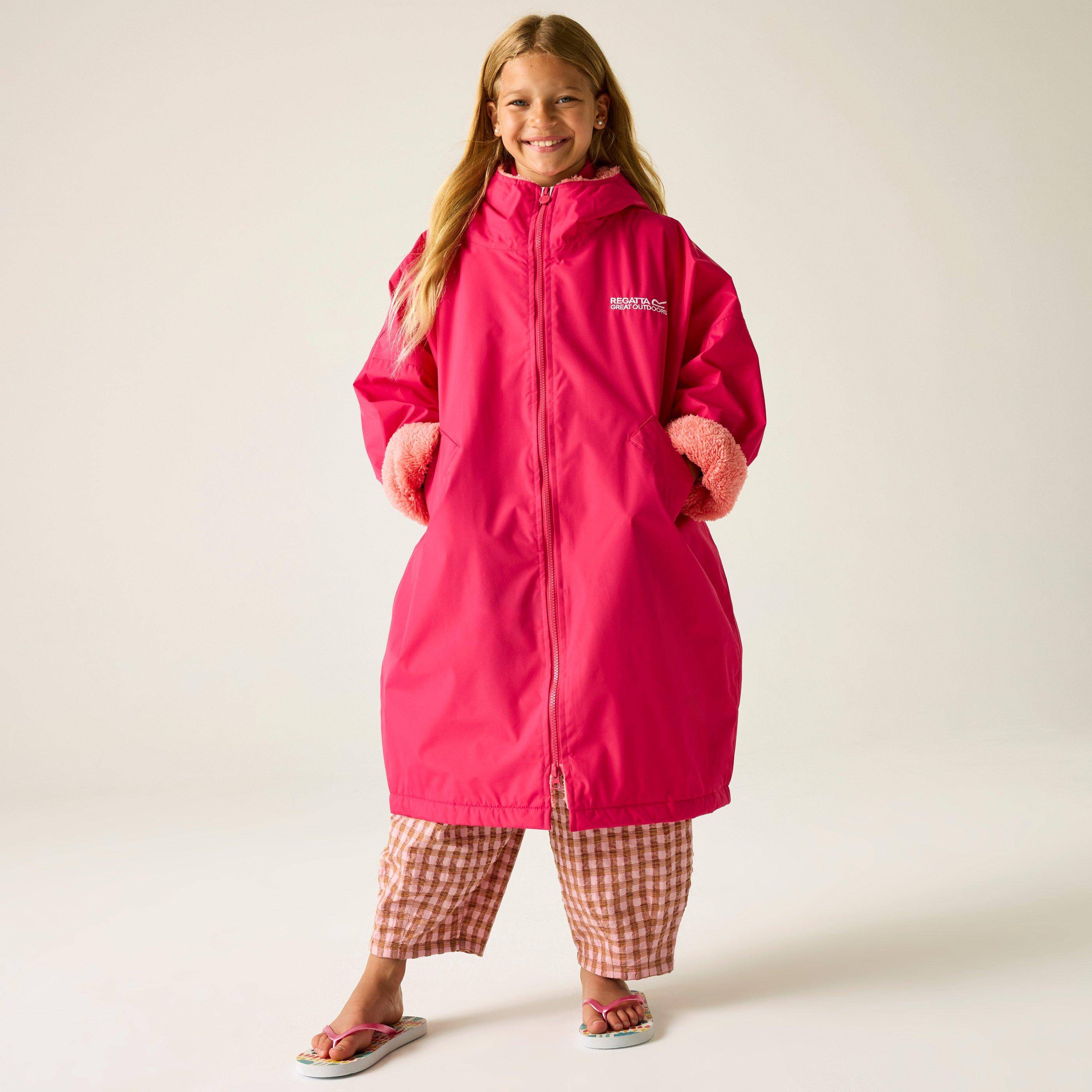 Regatta Unisex Kids Fleece Lined Oversized Fit Waterproof Robe