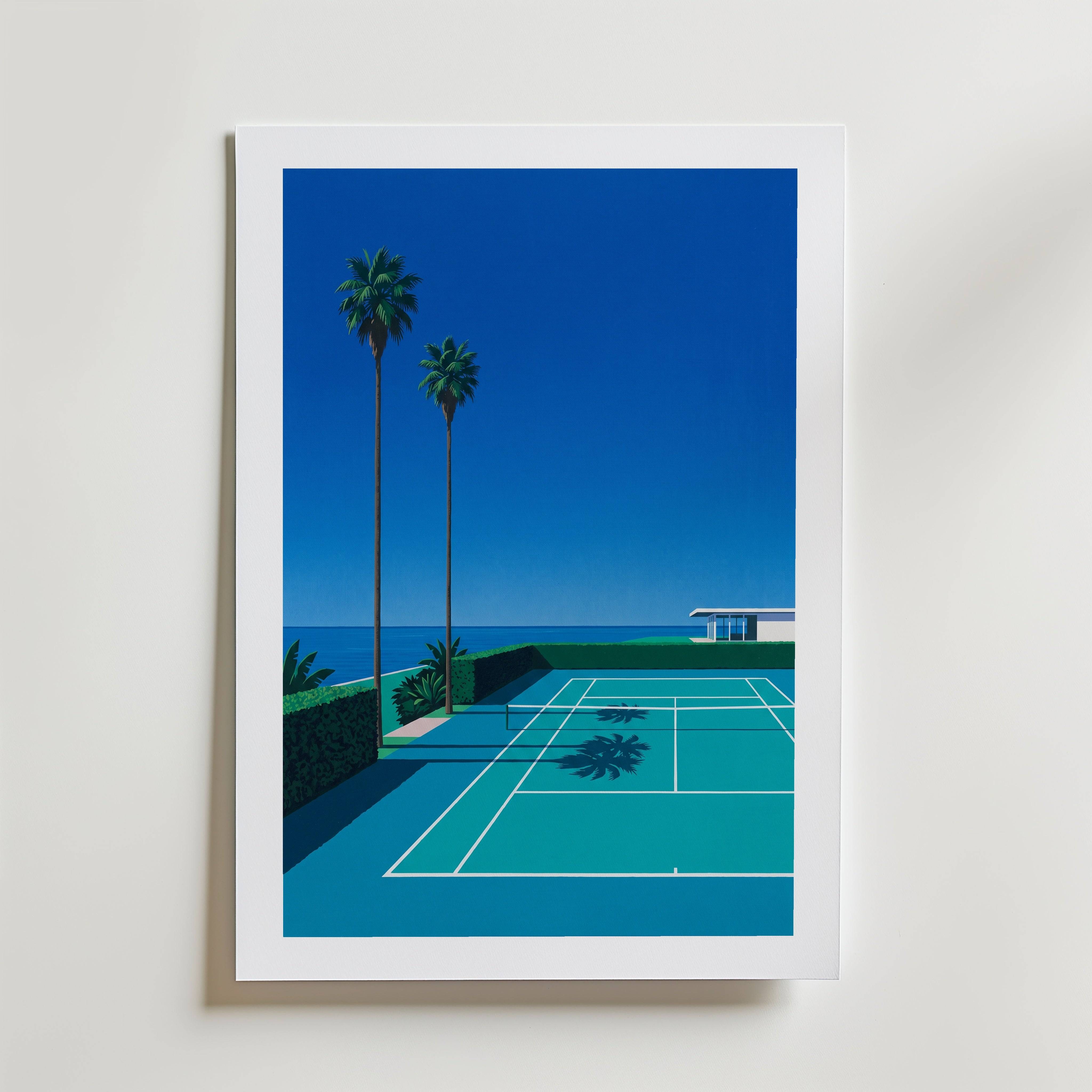 Coastal Court Poster - Fine Art Poster 21x30 cm Med passepartout