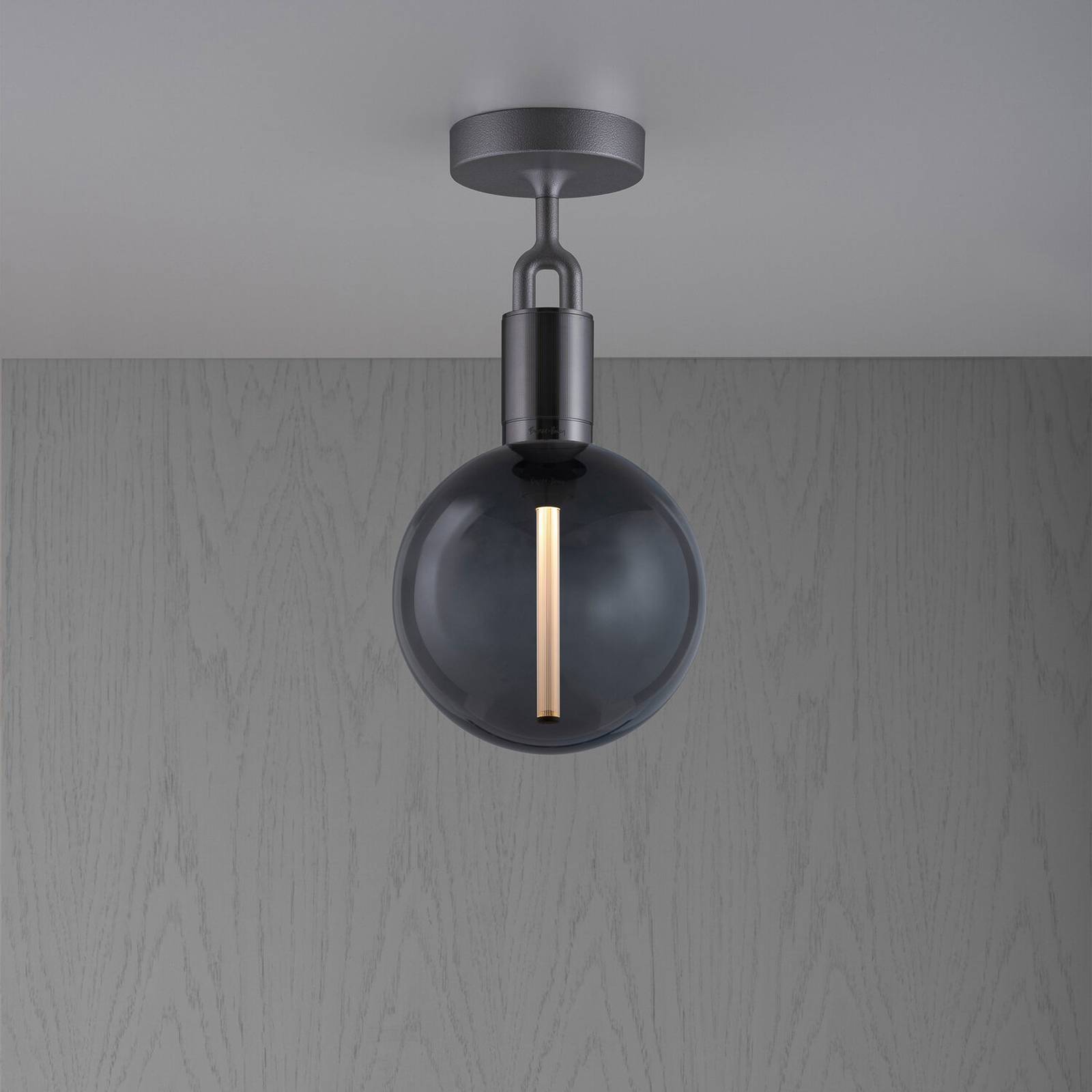Buster + Punch LED loftslampe Forked, dæmpbar, Aluminium/grå/zink, Stue/spisestue, Metal