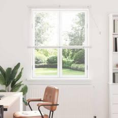 vidaXL Vindues Blind med gardiner Hvid Aluminium