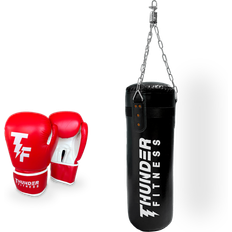 Thunder Fitness Boxningssäck Och Boxhandskar Set För Barn 8 Oz Kampsport RED - 8 oz