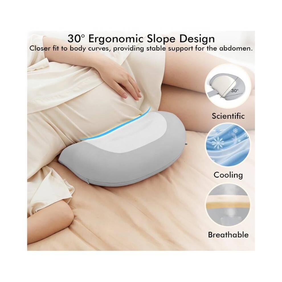 Pregnancy Pillows for Sleeping Memory Foam Maternity Pillow Support for Back Belly HIPS Adjustable Travel Wedge Pillow