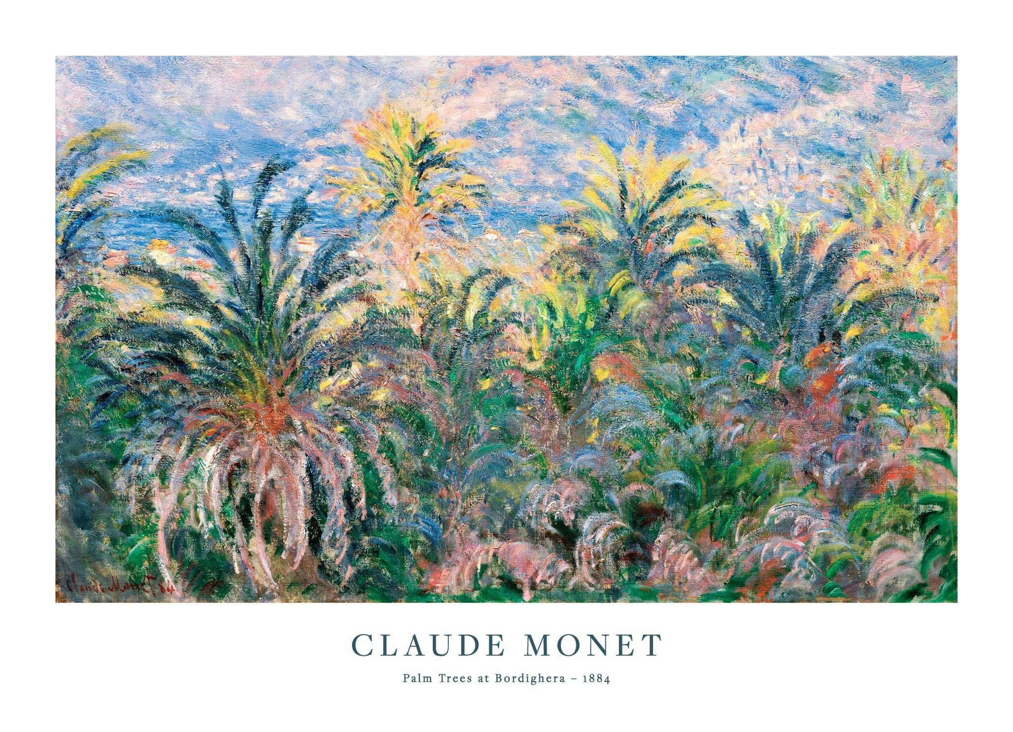 Monet - Palm Trees at Bordighera Poster (21x30 cm)