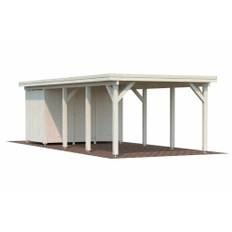 Redskabsskur t. carport, 6,2 m², natur