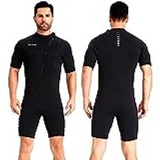 ZCCO Herr Shorty våtdräkt 3 mm neopren dam främre dragkedja dykdräkt för dykning simning surfing snorkling