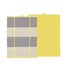 Södahl Blocks viskestykke gul 70x50 cm 2 stk