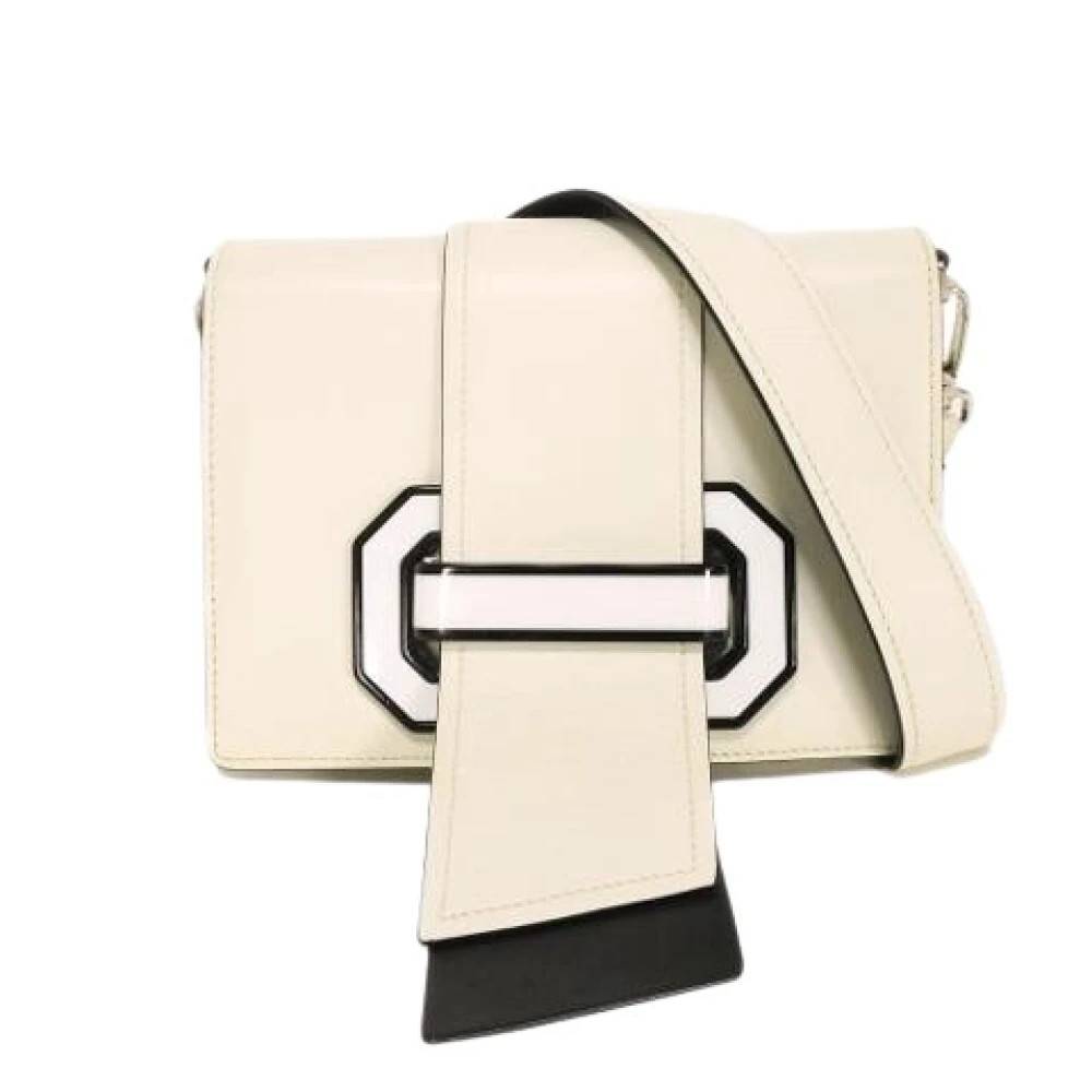 Prada Vintage Pre-owned Laeder prada-tasker - Vintage - Dame - Beige - ONE SIZE -