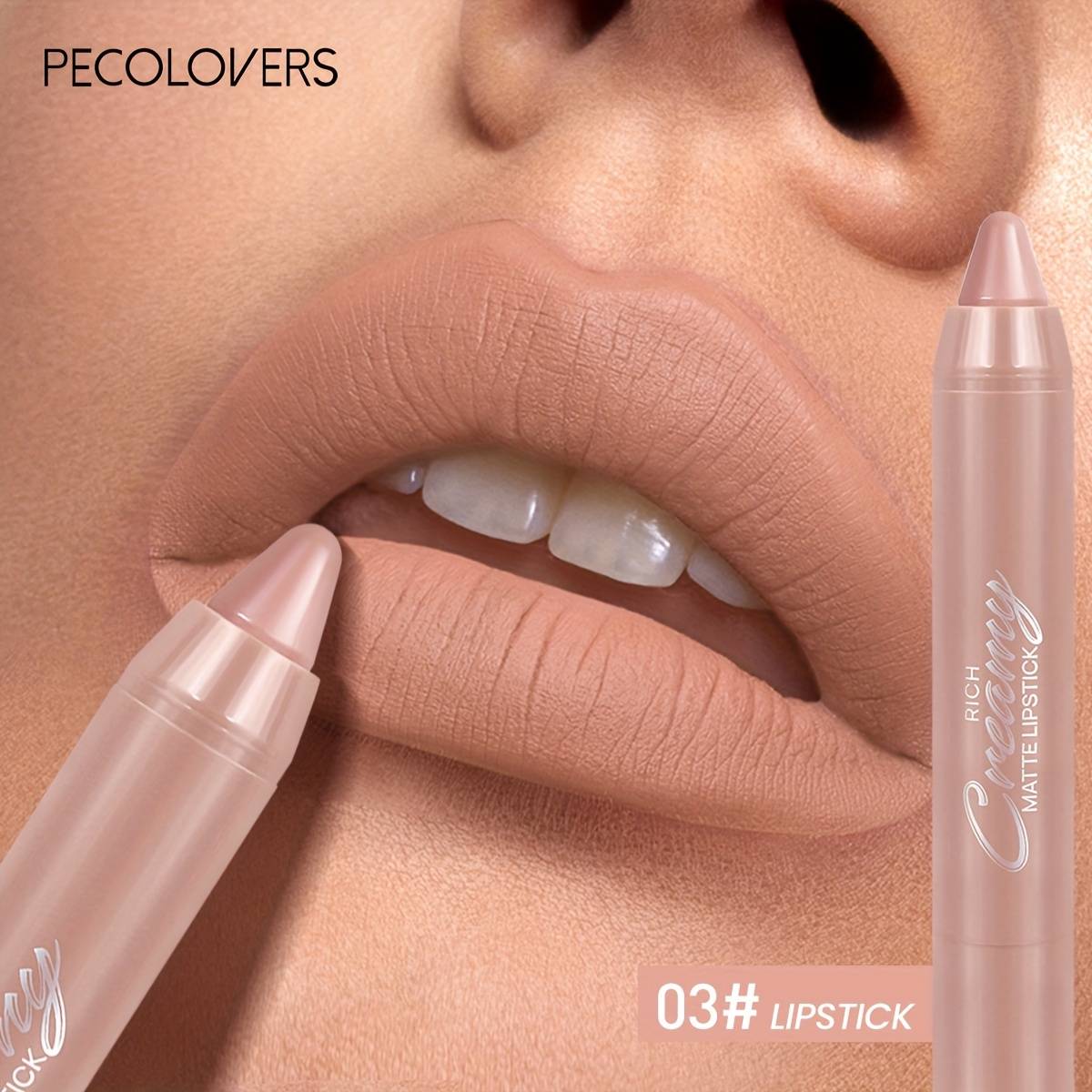 TEMU 1pc Matte Lip Liner And Lipstick, Multi-use And , Smooth Easy To Accurately Apply, Waterproof Long-lasting