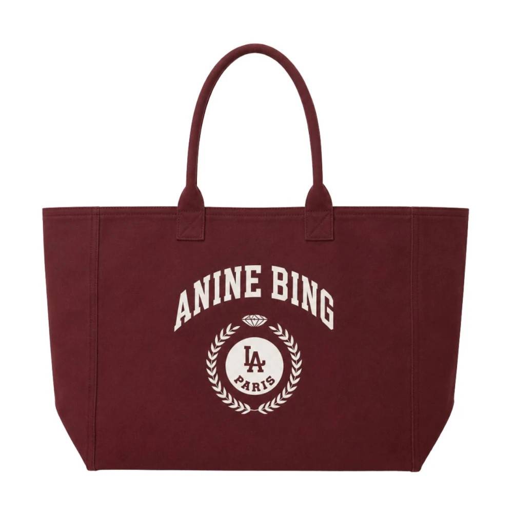 Anine Bing - Leo Canvas Tote Collegiate Väskor - Dam - ONE Size - Bomull