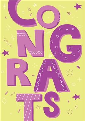 Argento Congratulations Card - Yellow