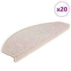 vidaXL trappemåtter 20 stk. 65x24x4 cm taupe halvrund store