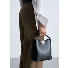 Mini shopper bag with metallic detail
