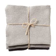Cook & Baker Karklud - 3. stk. - B 30 x L 30 cm - 100% Økologisk bomuld - Mørke grå