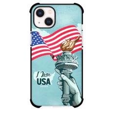 Famous Attraction Phone Case For iPhone Samsung Galaxy Pixel OnePlus Vivo Xiaomi Asus Sony Motorola Nokia - Statue Of Liberty Hand With Lamp With Text and USA Flag