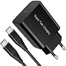 25 W USB C-laddare för Samsung Galaxy A55 A35 A54 5G/A53 A33 A14 A13 A25/S23/S22 Plus/S24 Ultra/S21/S20 FE/Z Flip 5/Z Fold 4, Note 20/Tab S7, PD 3.0 strömförsörjning snabbladdare laddkontakt med