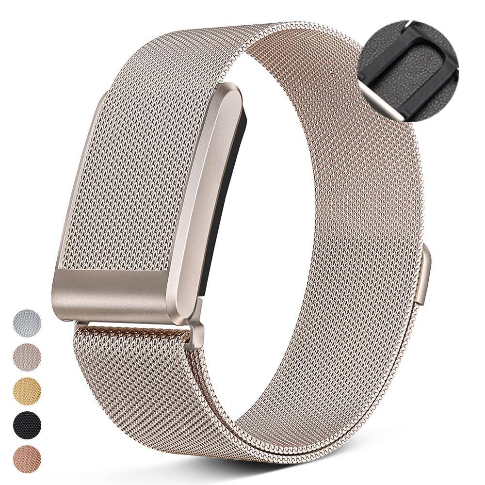 Magnetiskt rostfritt stålband för Google Fitbit Air Byt till Whoop 5.0 Milanese Loop Armbands Skyddskåpa för Män Kvinnor gray