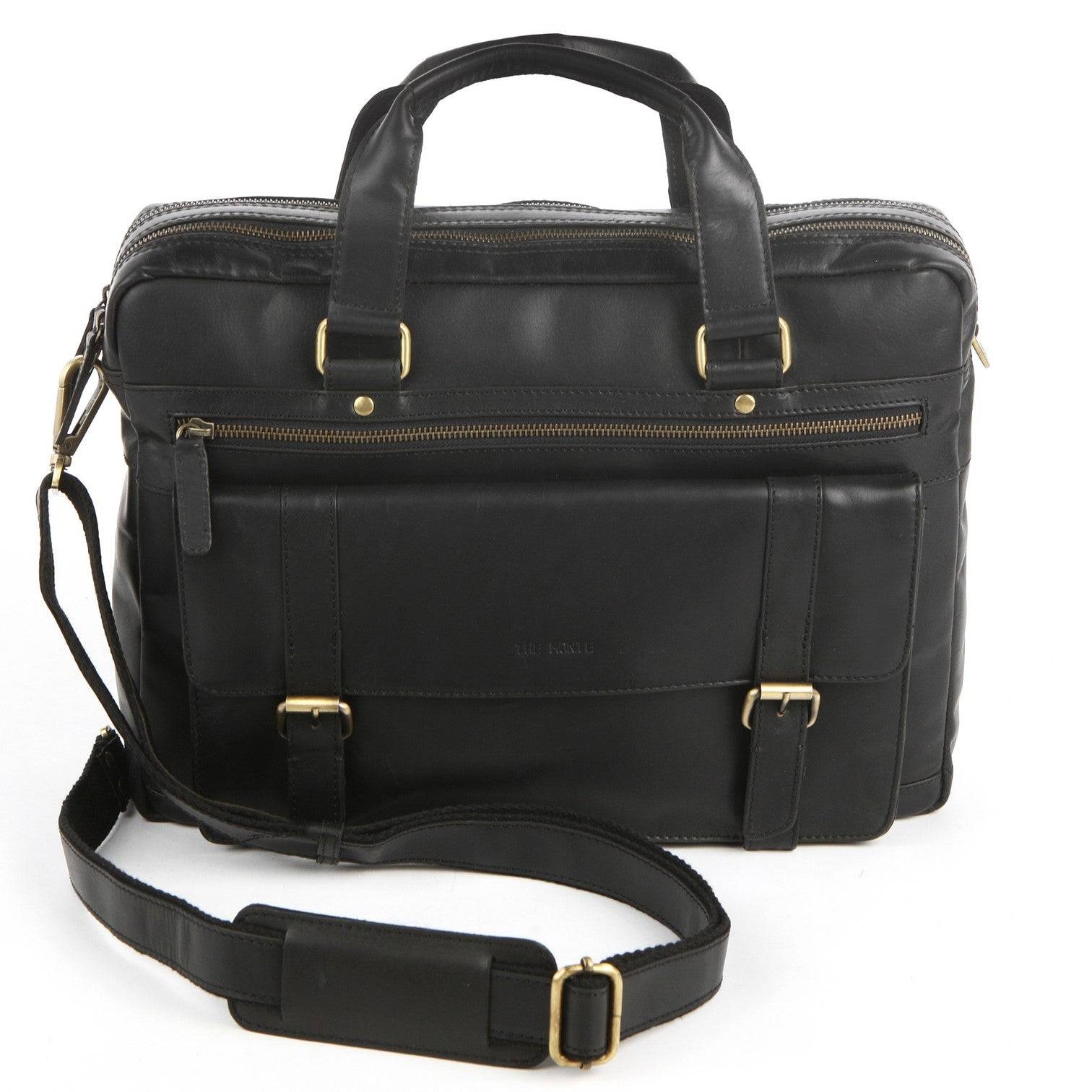 The Monte Classic Datorväska 14" i Skinn Svart