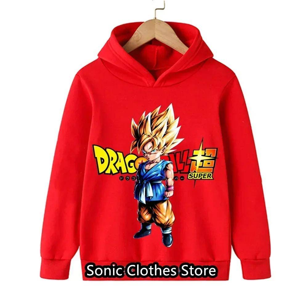 Dragon Ball Barn Luvtröjor Cloud of Hokage Sweatshirt Långärmad Barnkläder Pojkar Flickor Coola Toppar 3t-14t År Barn Luvtröjor cm black