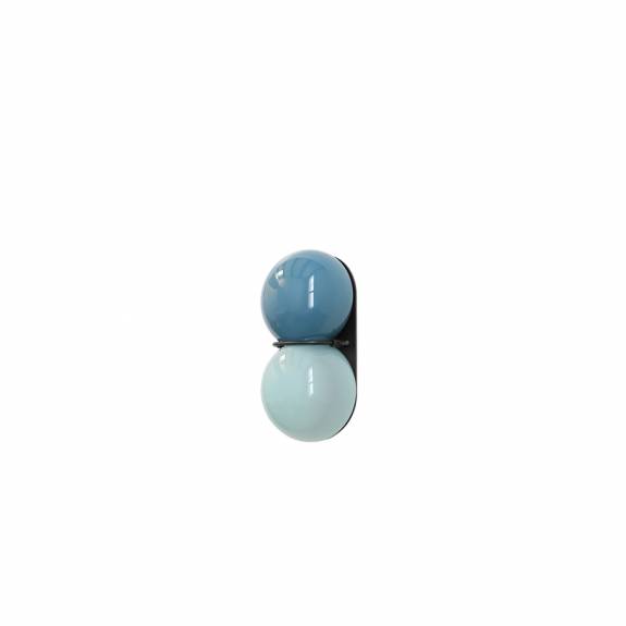 Twin 1.0 Vägglampa Dark Oxidized/Celadon/New Blue