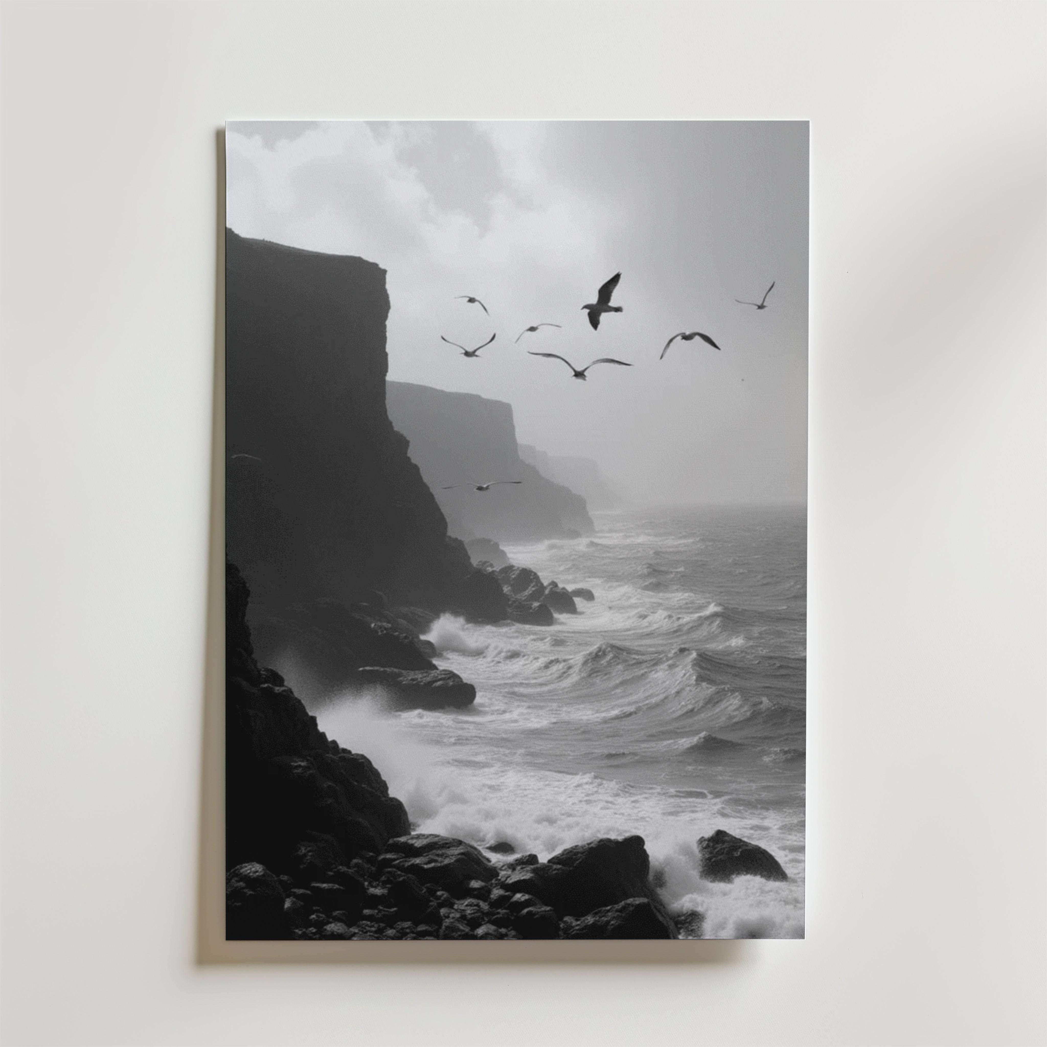 Seaside Flight Poster - Premium Canvas 100x140 cm