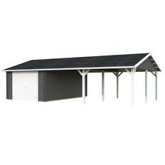 Garage Palmako Roger med Carport 53,1 m2 och Takskjutport
