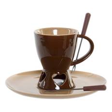 Chokladfondue DKD Home Decor Rostfritt stål Porslin