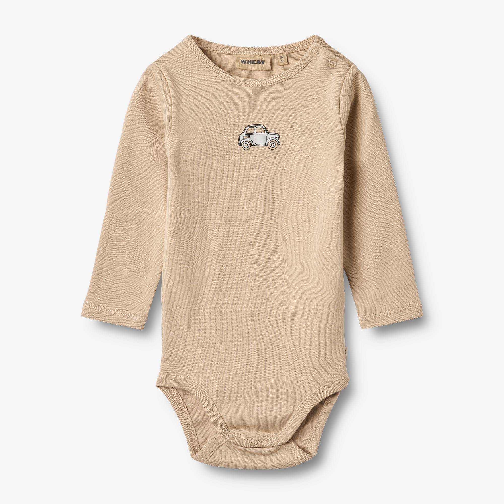 WHEAT® - Langærmet Body Leo - warm sand - Str 62.