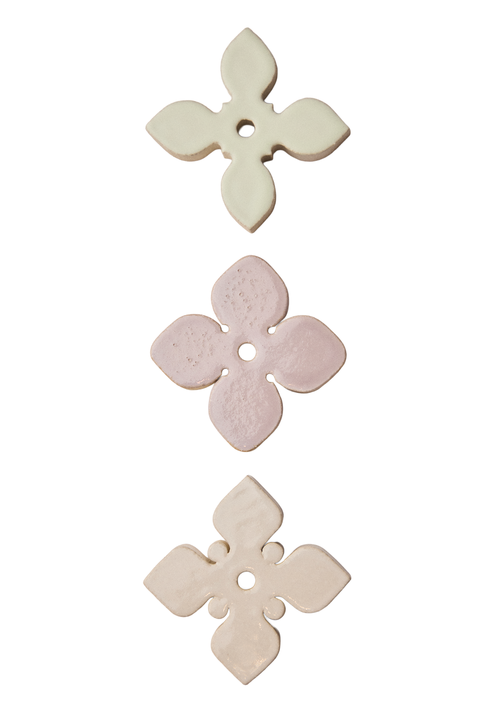 Ceramic Wall Flowers - Pastel Glaze