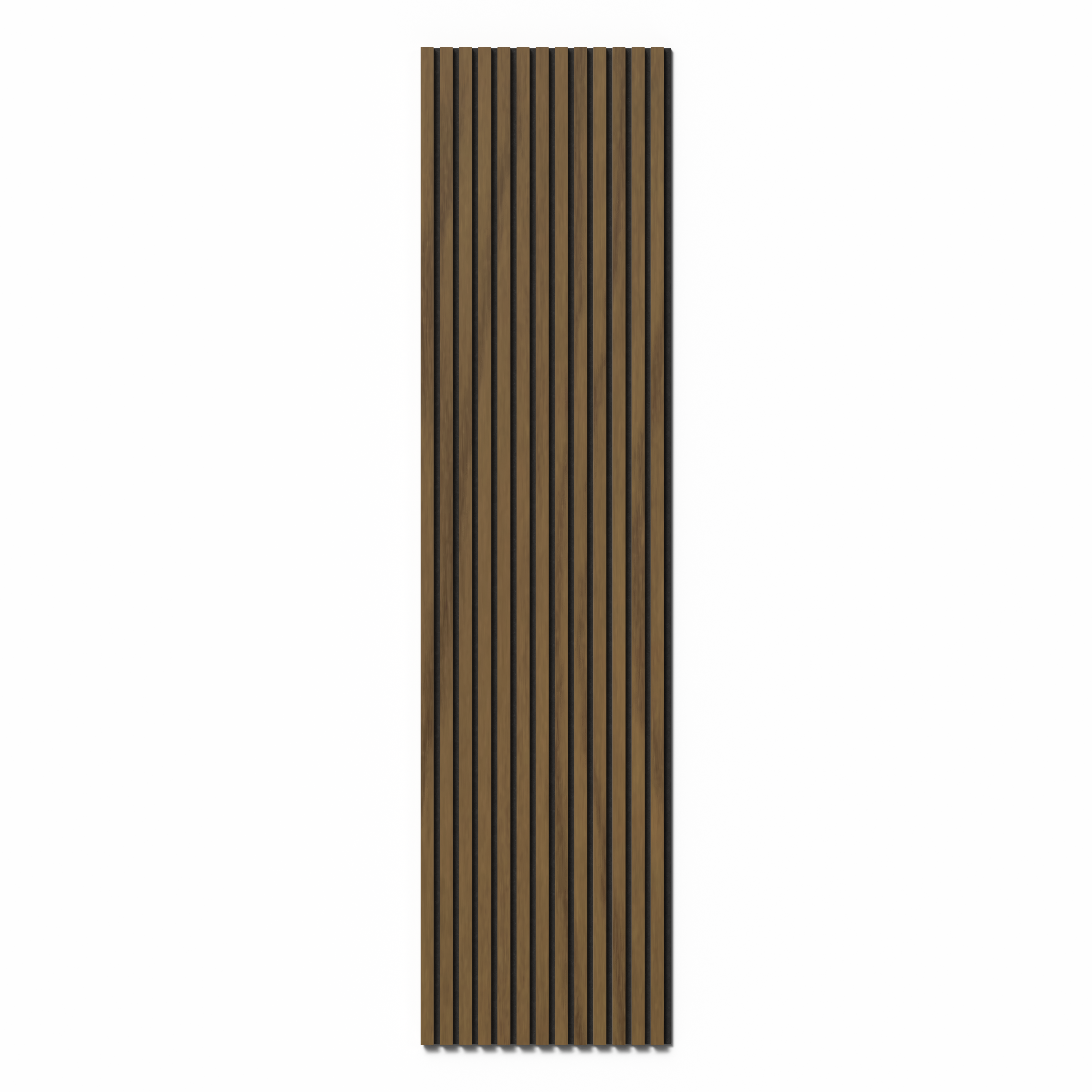 Valnød - L:3000mm. - Brandgodkendt Akustikpanel, (B-s1,d0) (Lamelbredde: 27 mm.).