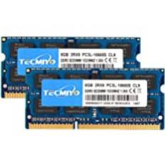 TECMIYO 16GB Kit (2X8GB) PC3L-10600S DDR3 / DDR3L 1333MHZ Sodimm 1.35V / 1.5V CL9 204 Pin Non-ECC Unbuffered Laptop Memory RAM for iMac MacBook Pro Mac Mini