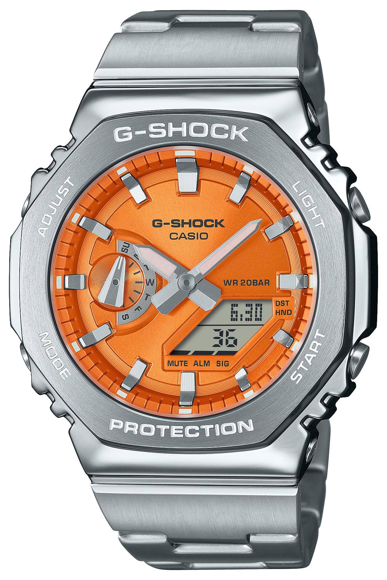 Casio Klocka G-SHOCK GM-2110D-4AJF Herr Silver/Orange