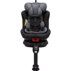 Autostol med Isofix - Laura Grå ECE I-Size - Børnehøjde 76-150/40-105 cm