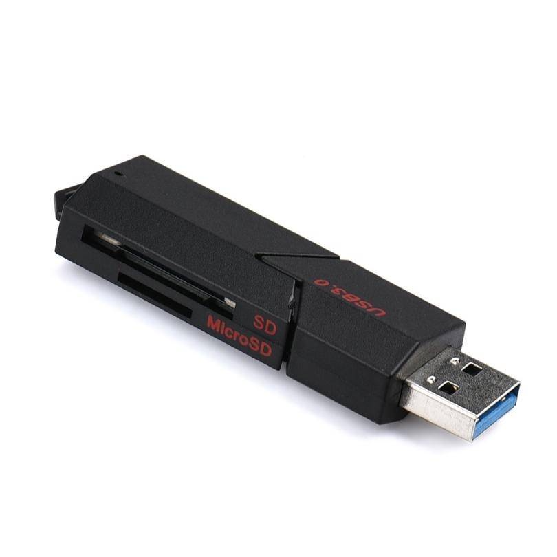 Ec2 hiperdeal usb-kortläsare 2 i 1 usb 3.0 höghastighets för micro sd sdxc t-flash tf minneskortläsare adapter jul 3