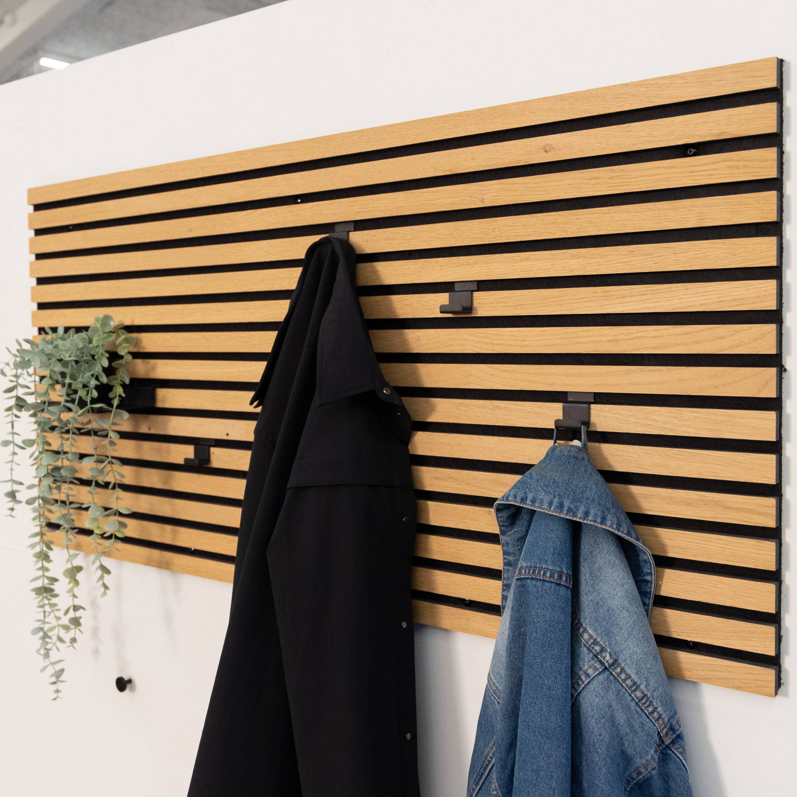 Knagrække / Knagpanel Eg Ubehandlet - Flere størrelser (Størrelse: 300 cm.).